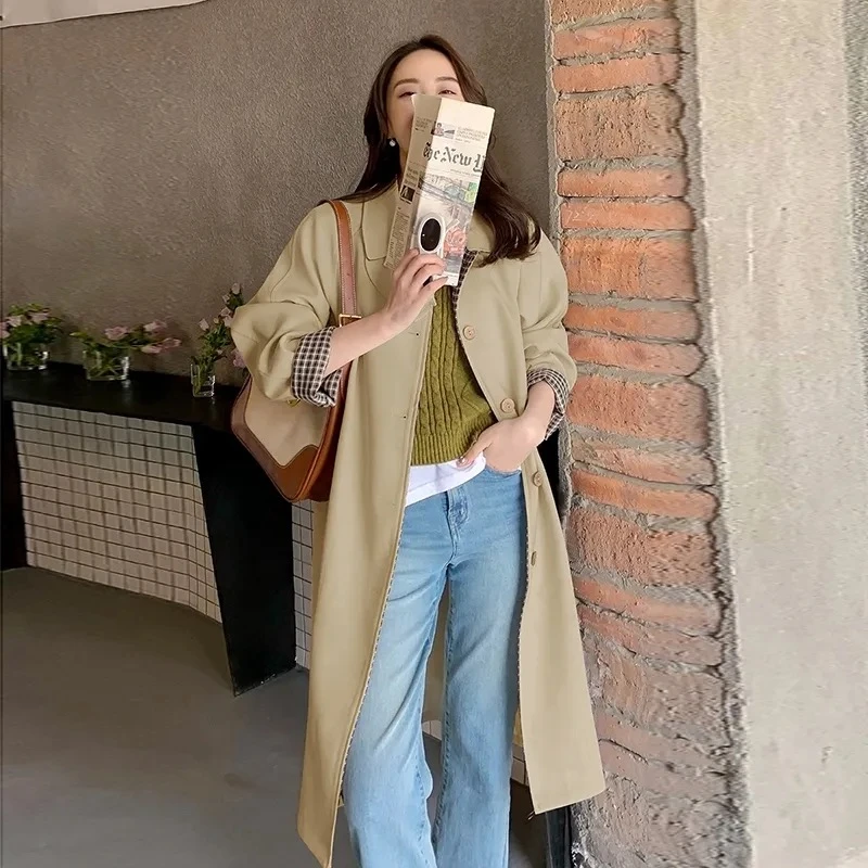 云裳衣商贸服饰女装风衣气质时尚休闲百搭复古宽松中长款韩版