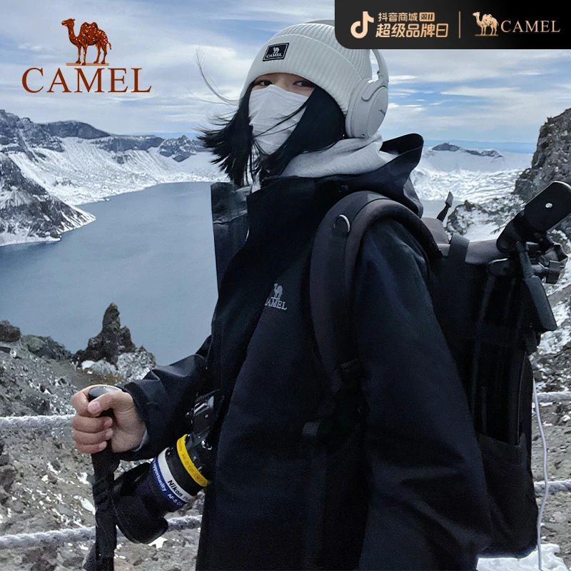 【羽绒内胆】骆驼户外三合一冲锋衣情侣款防风防水登山服3697/3695