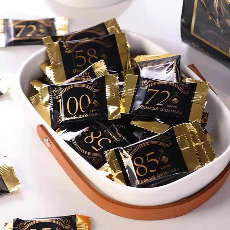 俄罗斯进口拉迈尔牌100%黑巧克力纯可可脂迷你小块黑巧每日零食