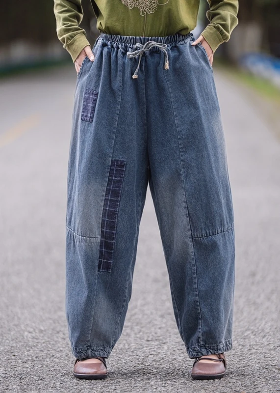 9025复古宽松百搭春秋休闲牛仔裤