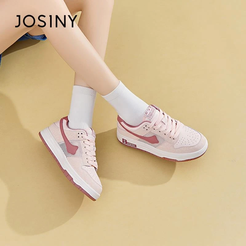 卓诗尼爆款轻便板鞋女2025夏季新款软底运动鞋厚底百搭休闲小白鞋