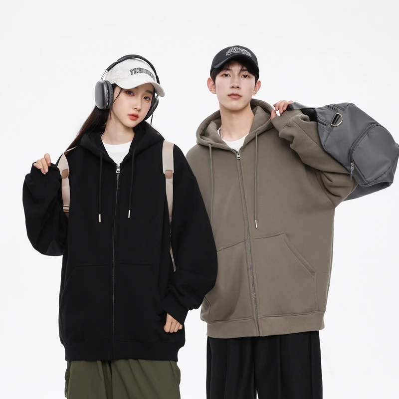 巴威萨宽松情侣款开衫卫衣百搭休闲连帽ins潮流JQN-26WD02