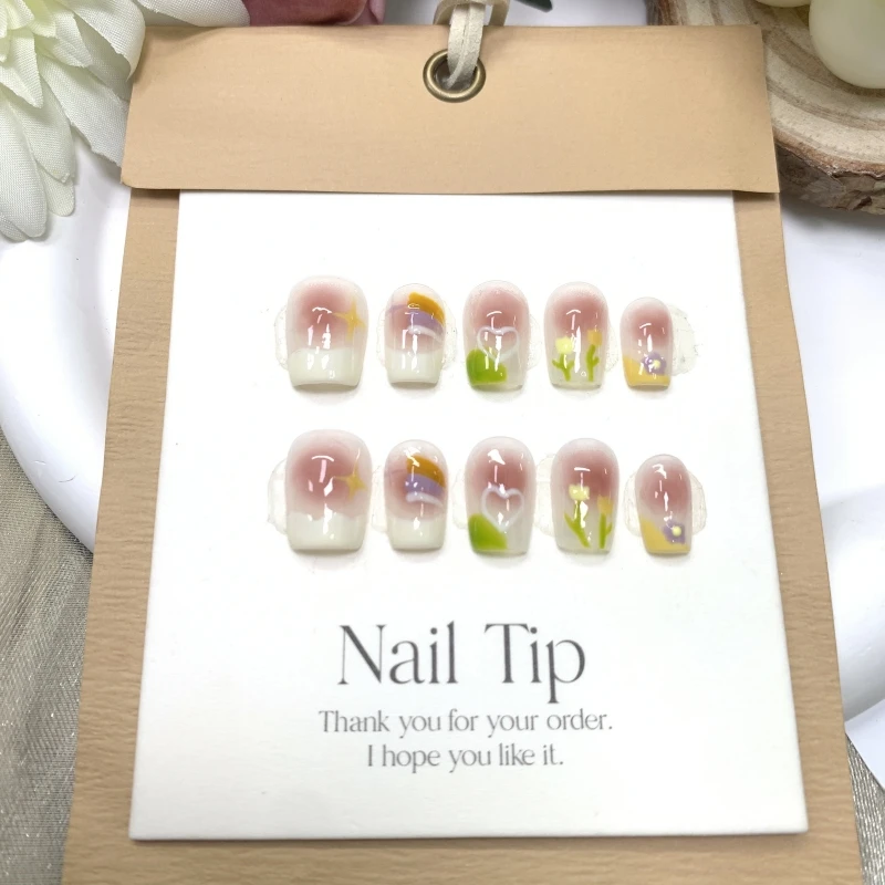 《金香玉》纯手工定制穿戴甲可拆卸美甲贴腮红显白冰透纯欲气质