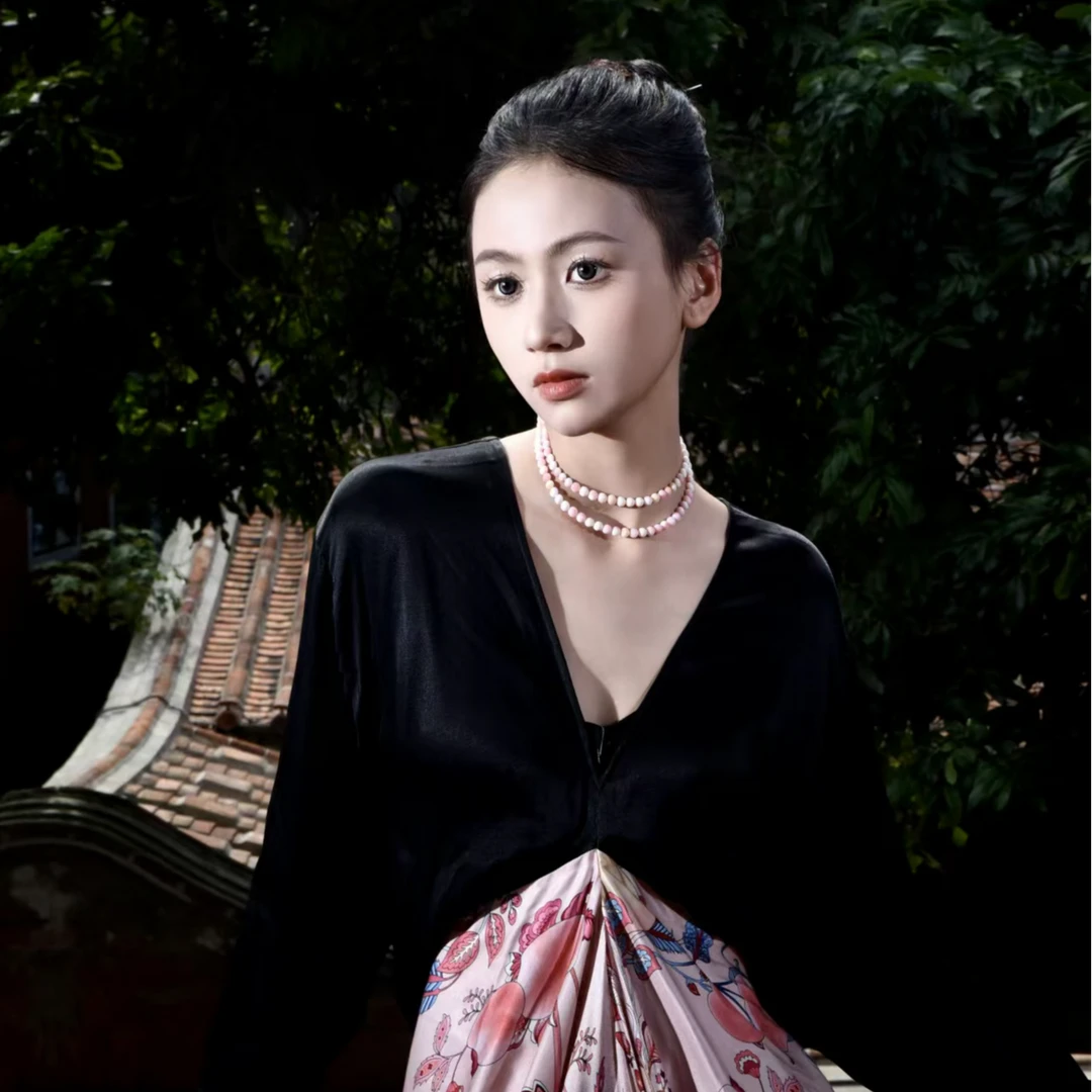 shanhaa温婉系列108籽粉螺珠链百搭长链