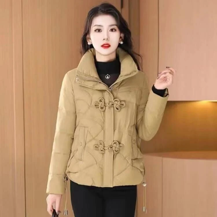 波司澄羽绒服服女高档新款休闲短款新中式小个冬装保暖加厚棉袄