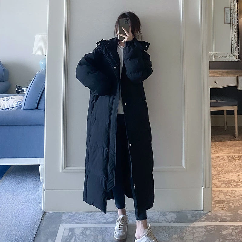波司澄羽绒羽绒服女2023年冬装韩版过膝羽绒服超长款到脚踝学生