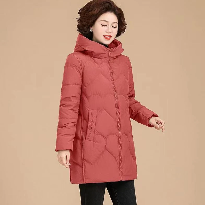波司澄羽绒服2023新款爆款反季清仓妈妈装衣女士女款中长款宽松
