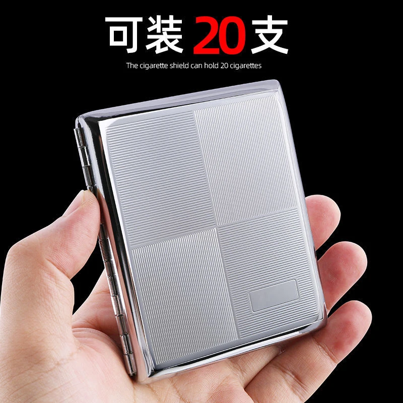 烟盒20支装超薄便携自动翻盖创意个性潮复古盒金属老式不锈钢高档