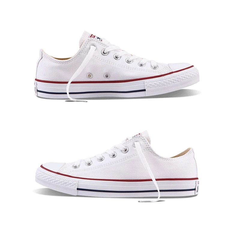 经典白色低帮学生休闲帆布鞋鞋子小白鞋百搭鞋板鞋男女通码中性
