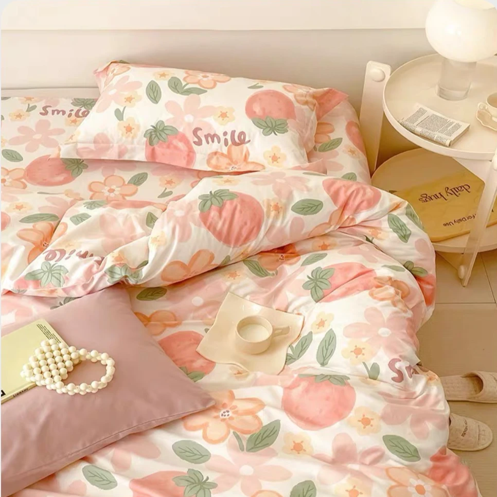 100%全棉被罩】斜纹印花棉斜纹碎花机洗小清新单人可爱单件