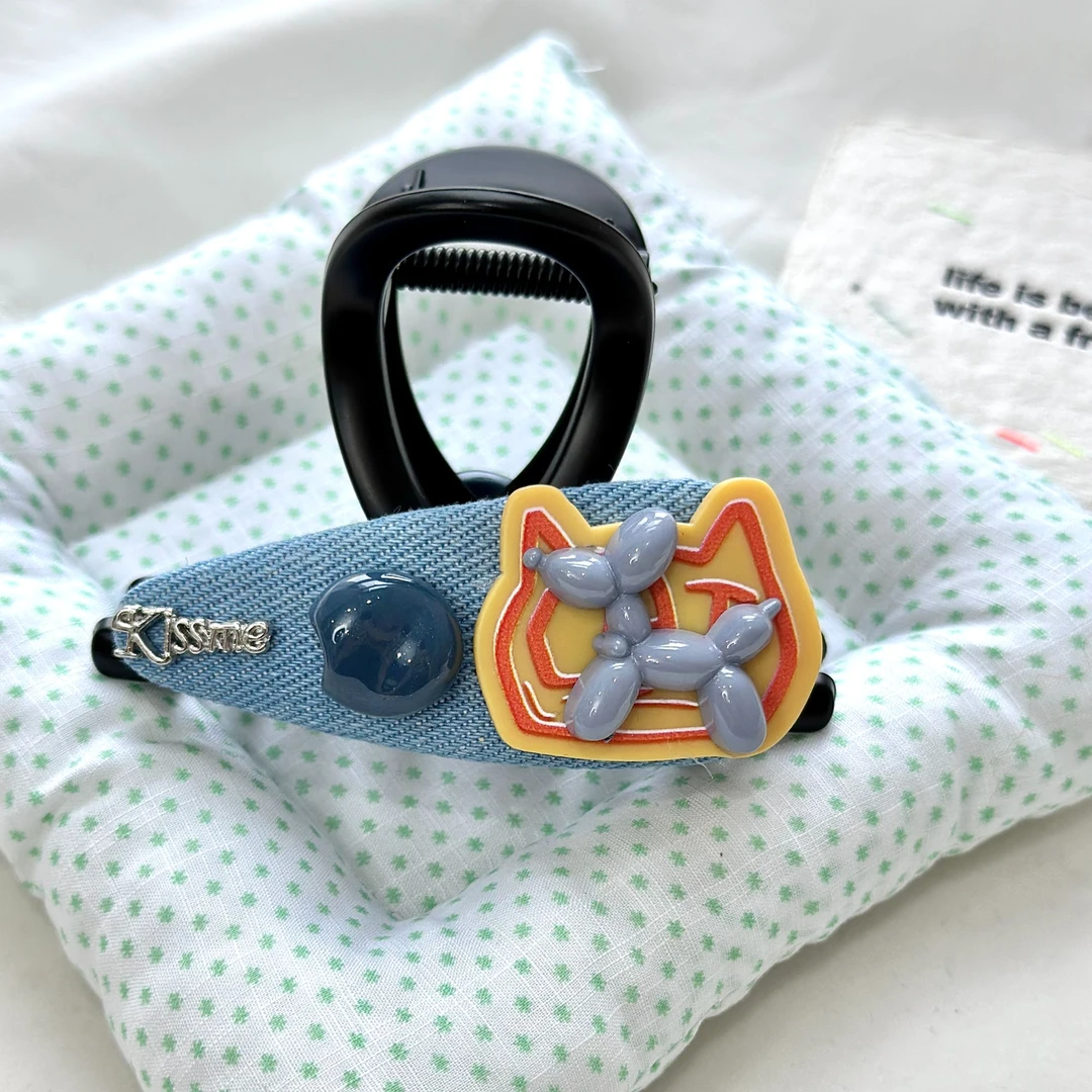 韩国东大门定制款原创设计可爱气球狗抓夹  F936