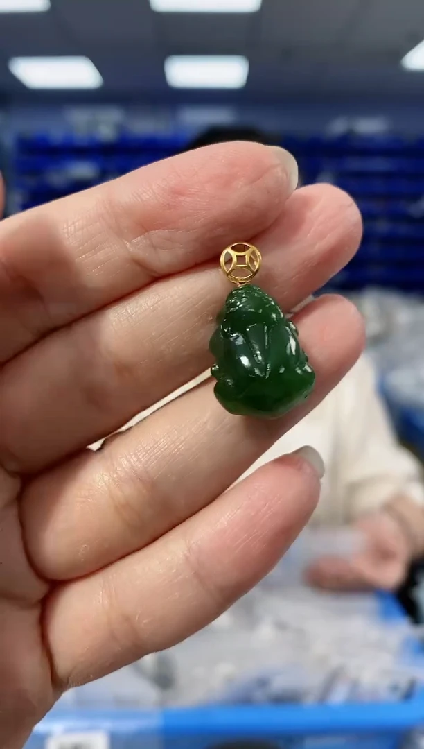 【闪购商品】和田玉吊坠(不含链)18K金镶嵌 DZ4141