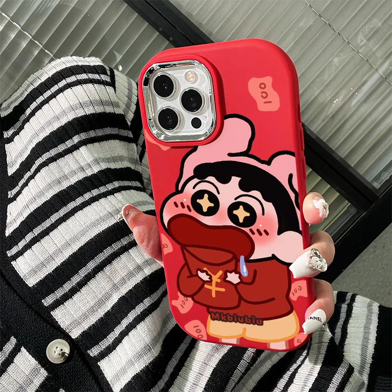 蜡笔小新苹果15手机壳iPhone14plus新13promax/12软7/8plus/11/xr