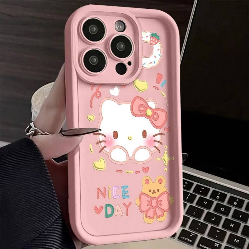 可爱凯蒂适用苹果15/14手机壳iPhone14promax软胶13pro12/11/xr/7