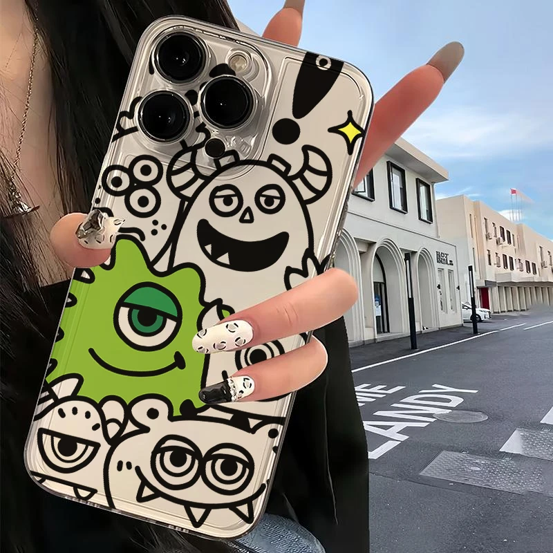 创意怪兽iphone15promax苹果14/13手机壳12透明11x软壳7/8p卡通6s