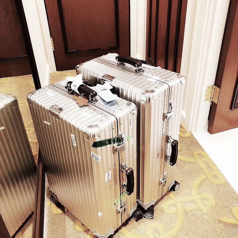 高端全铝镁合金行李箱万向静音轮20登机拉杆箱超大容量男女旅行箱