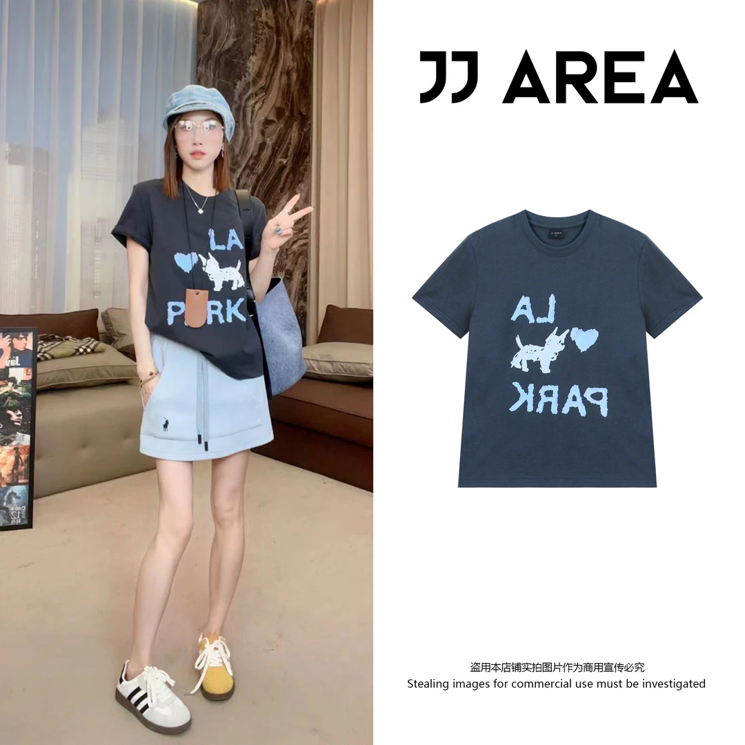 【JJ AREA】&娇娇 秋上新 “明星同款T”100%棉韩系时尚百搭短袖T恤