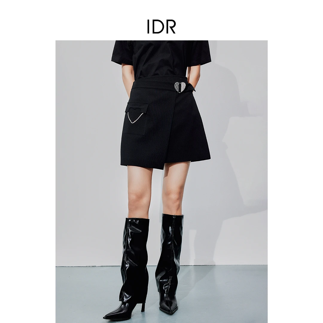 IDR牛仔专柜女装黑色半身裙短裙920H45481