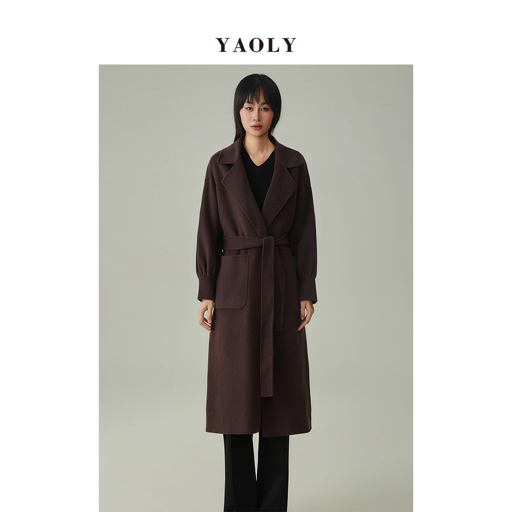 姚领yaoly秋冬女装专柜新款长大衣861046343