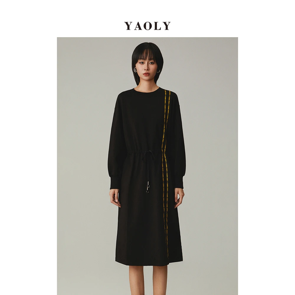 姚领yaoly女装专柜新款长袖连衣裙857013062