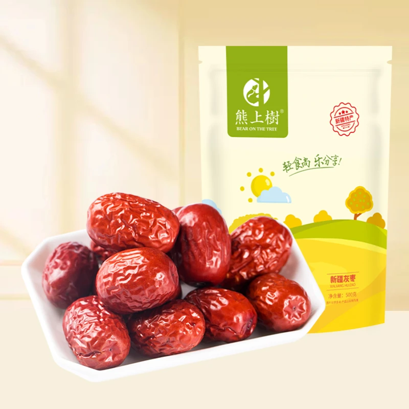 熊上树新疆灰枣特产红枣500g一斤小枣袋装饱满臻选美味煮粥精选