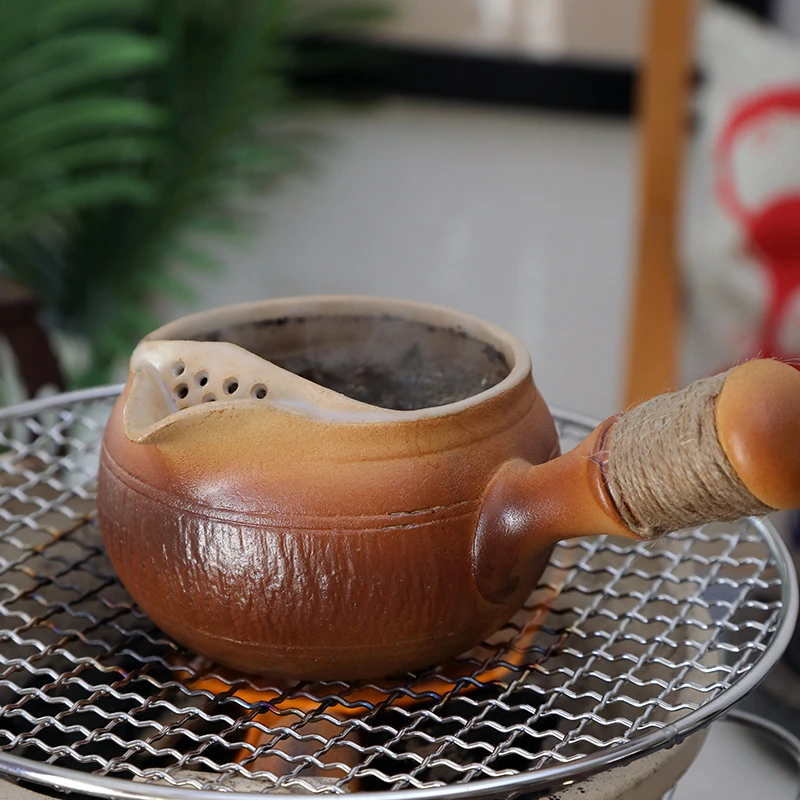 围炉煮茶砂金釉罐罐壶大容量可干烧煮茶壶 600ml可明火电陶炉烧