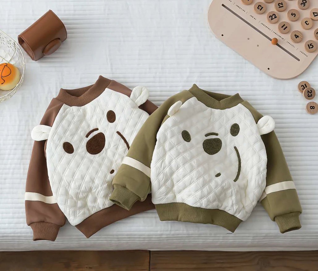b2576 小浣熊儿童加绒卫衣