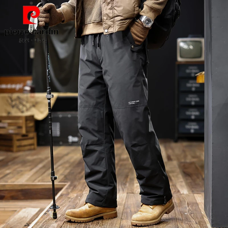 皮尔卡丹冬季保暖羽绒裤男士2024白鸭绒户外休闲滑雪防水加厚裤子
