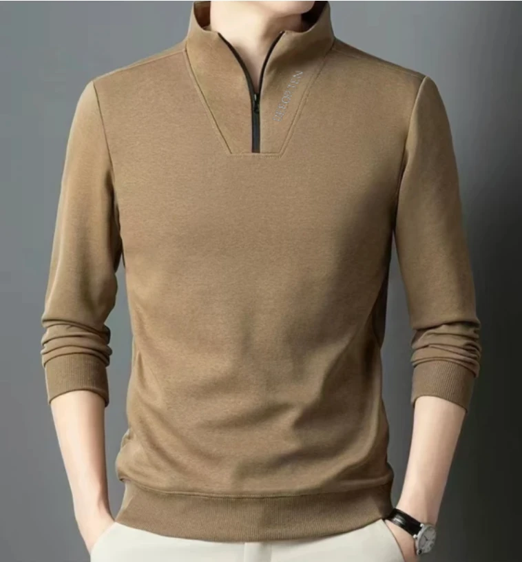 秋冬新款卫衣半开半拉链长袖潮流时尚百搭长袖休闲情侣装宽松简约