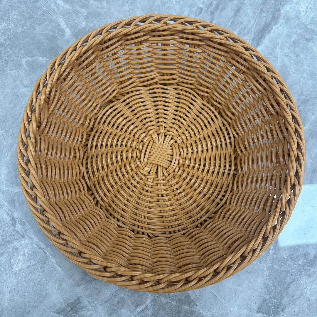 Q90手工编织客厅桌面零食篮厨房姜蒜篮子水果篮