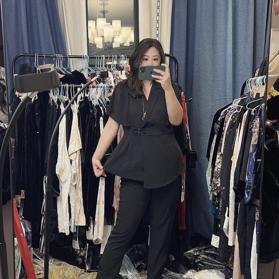 清～南油高定套装～上衣+裤子两件套气质显瘦短袖6626+6627