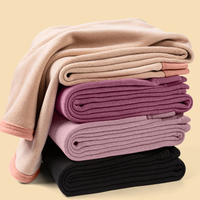 打底裤女士外穿加肥加大码羊羔绒胖mm春秋冬季高腰加绒加厚保暖裤