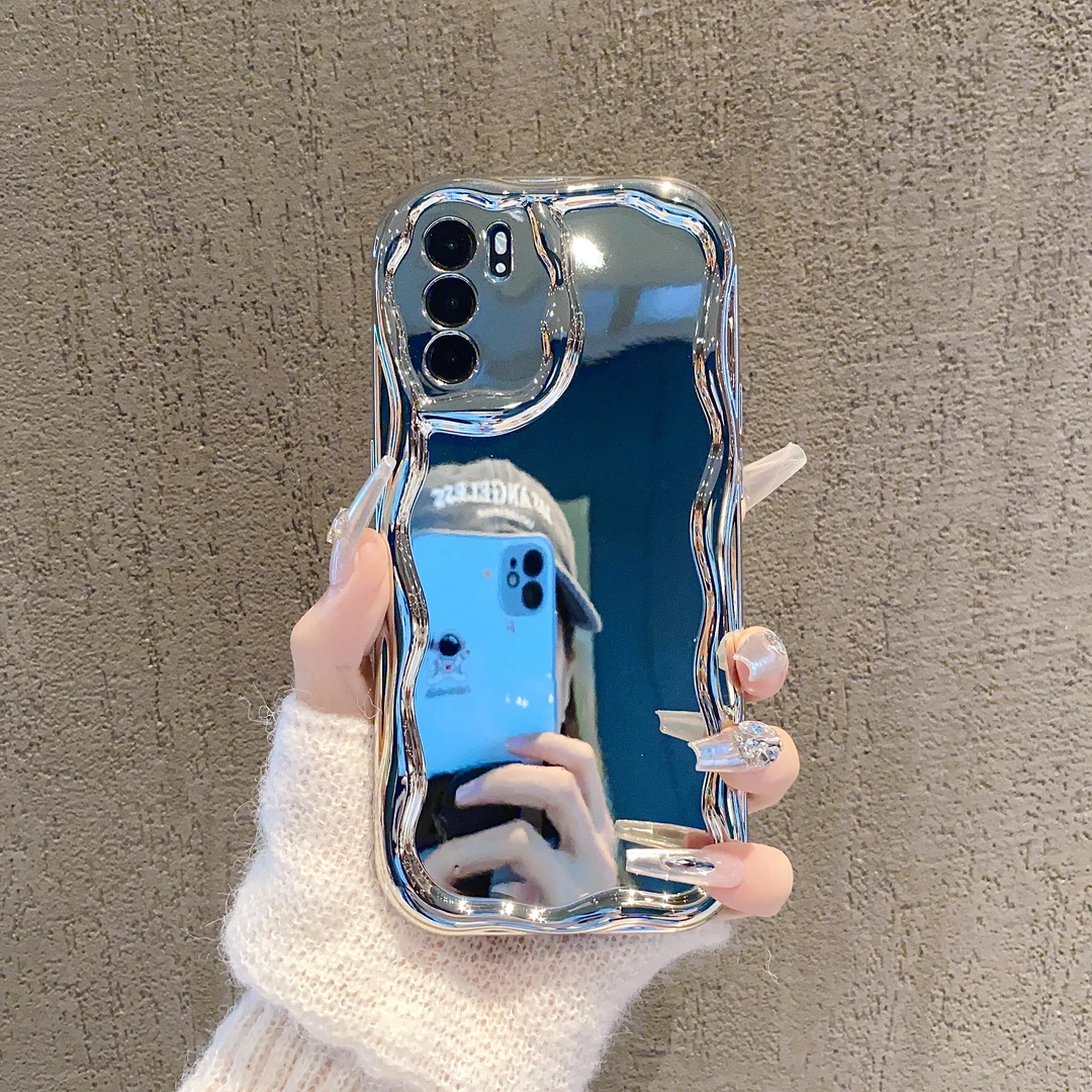 （OPPOReno6系列）曲边纹电镀适用OPPOReno6/OPPOReno6Pro手机壳潮