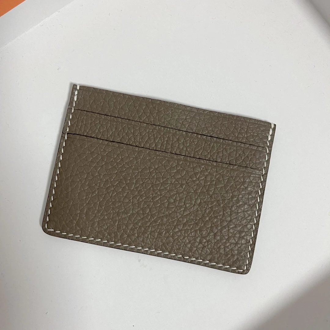 首饰展示架 手工蜡线缝制真皮小巧轻薄超实用名片夹卡包