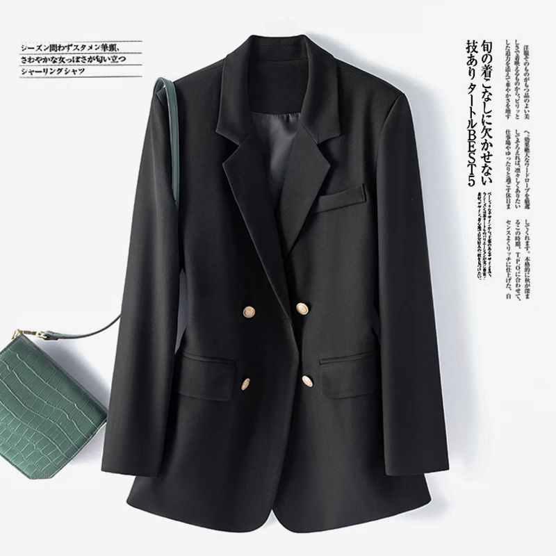 【程总专属】西装女2025新款2286装双排扣百搭开叉宽松西服女