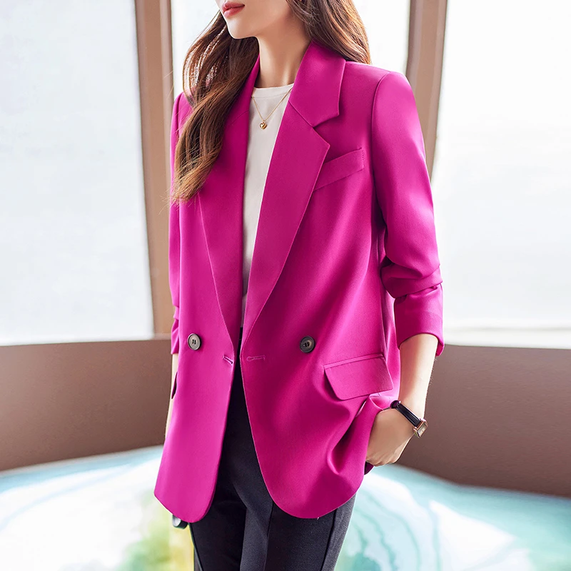 楠楠轻奢9662西装女新款刺绣西装韩版修身高级感重工长袖西服