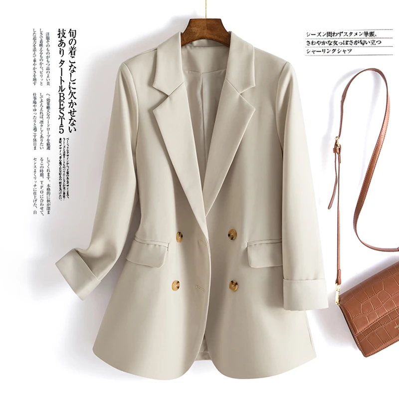 【C魅甄选】2159黑色西装外套女显瘦2025秋冬新款修身休闲西服女