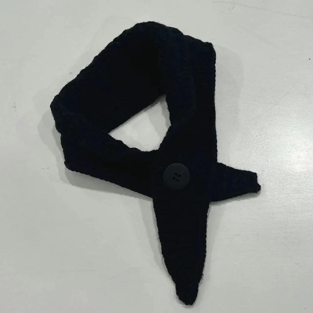 时尚文艺风百搭系扣针织小领结1112