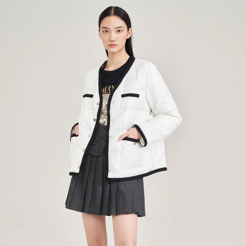 XG/雪歌保暖女款舒适百搭梭织休闲轻薄秋冬羽绒服XI306005A651