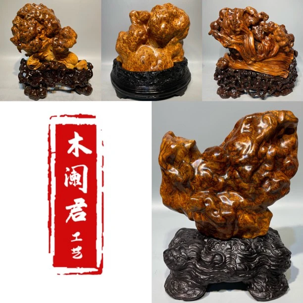 专拍木阑君太行崖柏佛珠手串手把件木雕根雕摆件创意原创手工定制