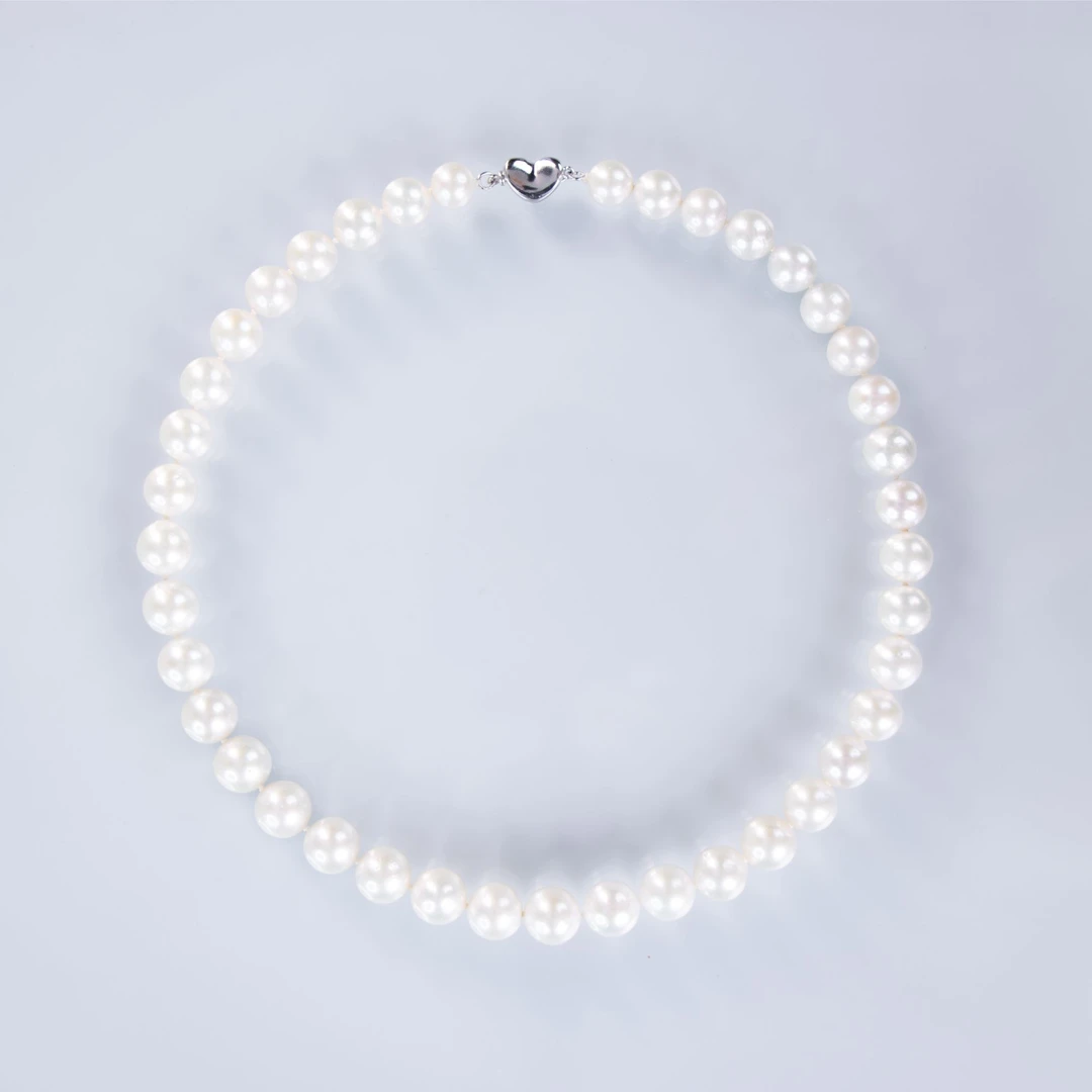 【奥萝拉珠宝】 淡水珍珠项链 9-10mm珠色  冷白光 #ZL092