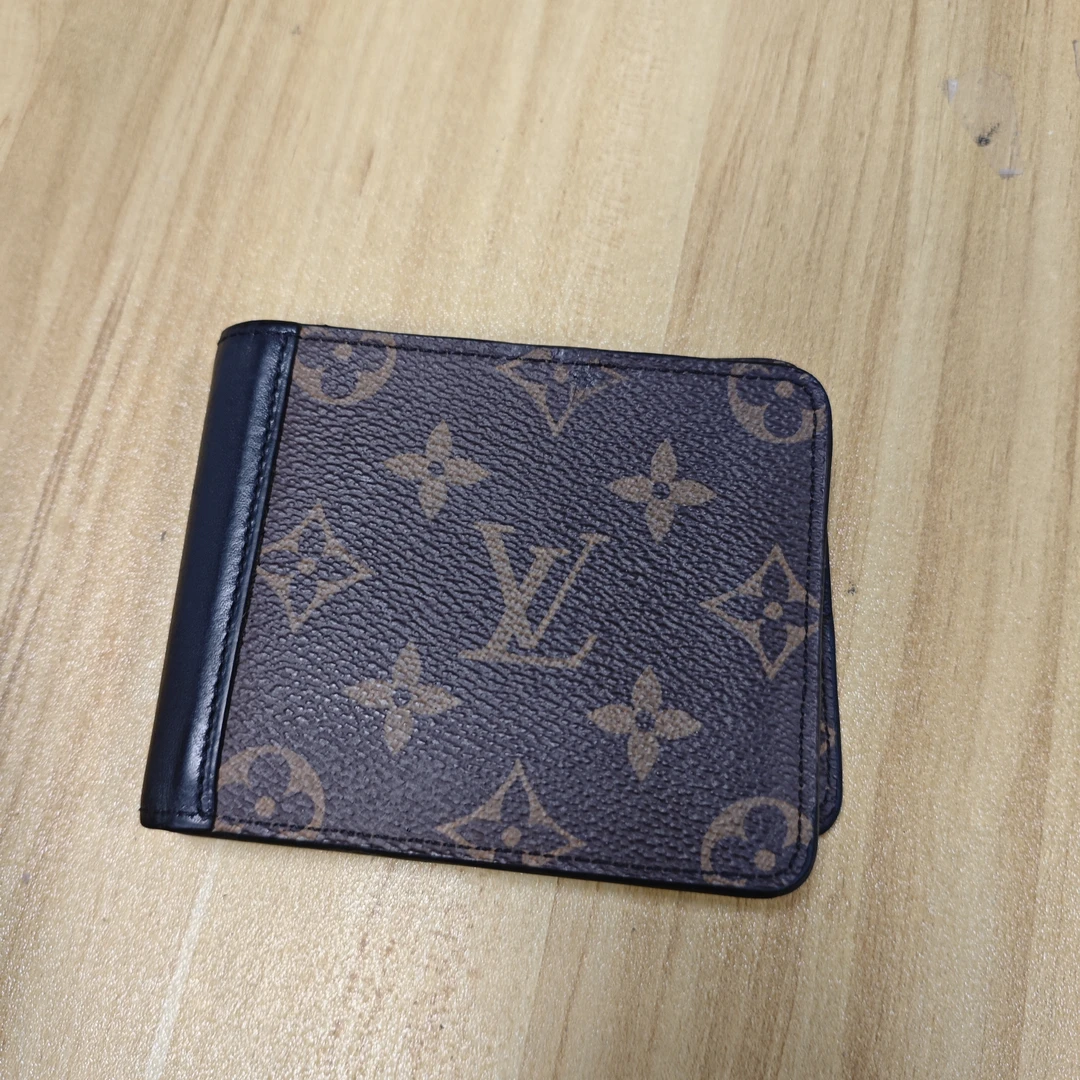 95新 LouisVuitton/路易威登 老花短款折叠钱包卡包