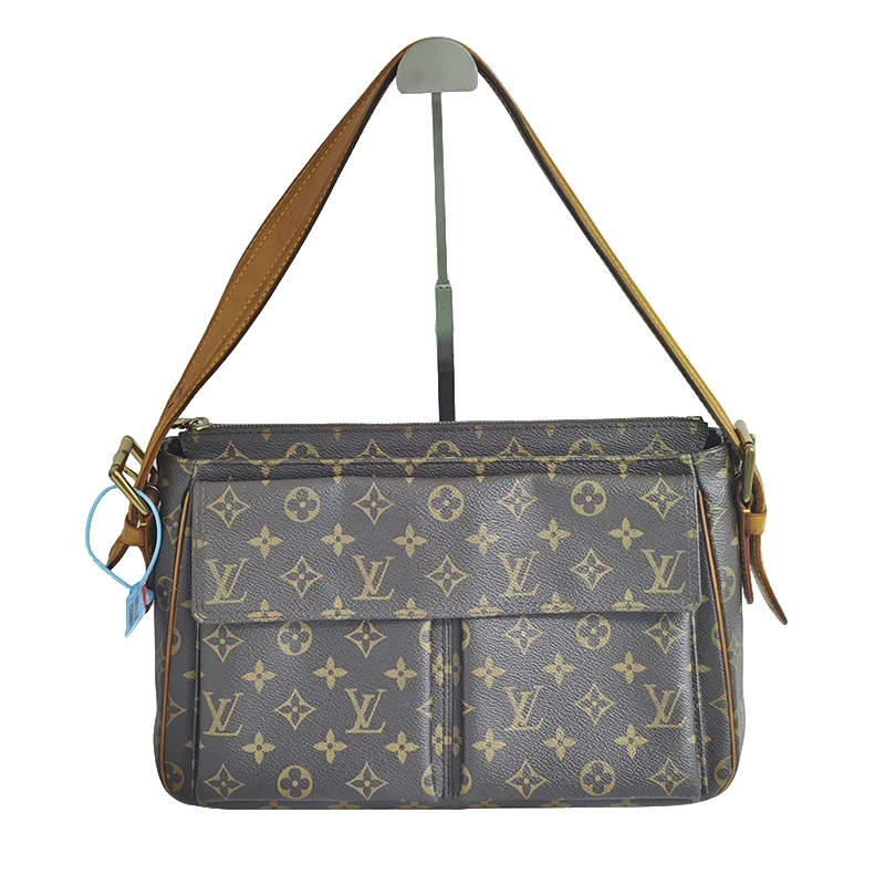 90新 LouisVuitton/路易威登 棕色老花骆驼中号