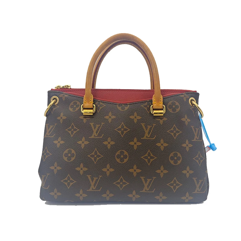 90新 LouisVuitton/路易威登 Pallas传奇bb红色单肩斜挎手提女包