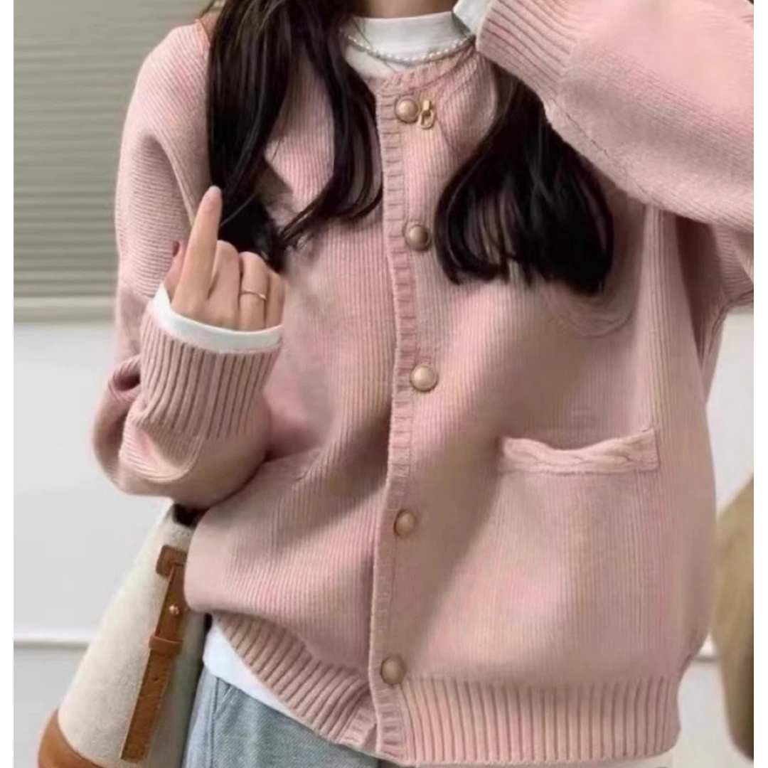 毛衣外套女针织开衫2024新款爆款洋气时尚秋冬韩系温柔慵懒风上衣