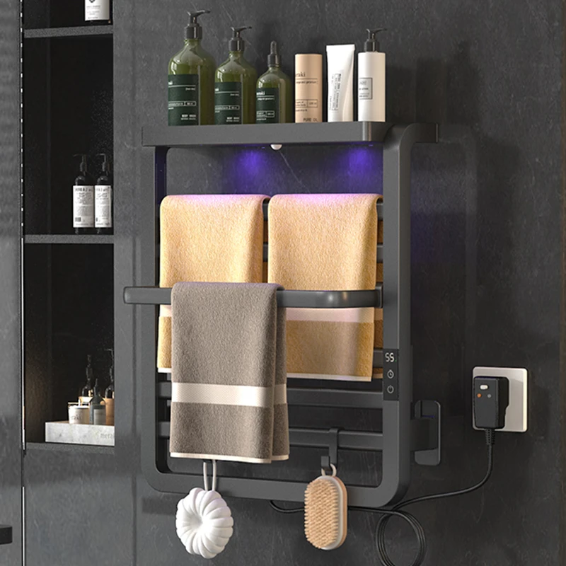 【老黄专属】数显电热毛巾架卫生间家用智能烘干消毒免打孔浴巾架