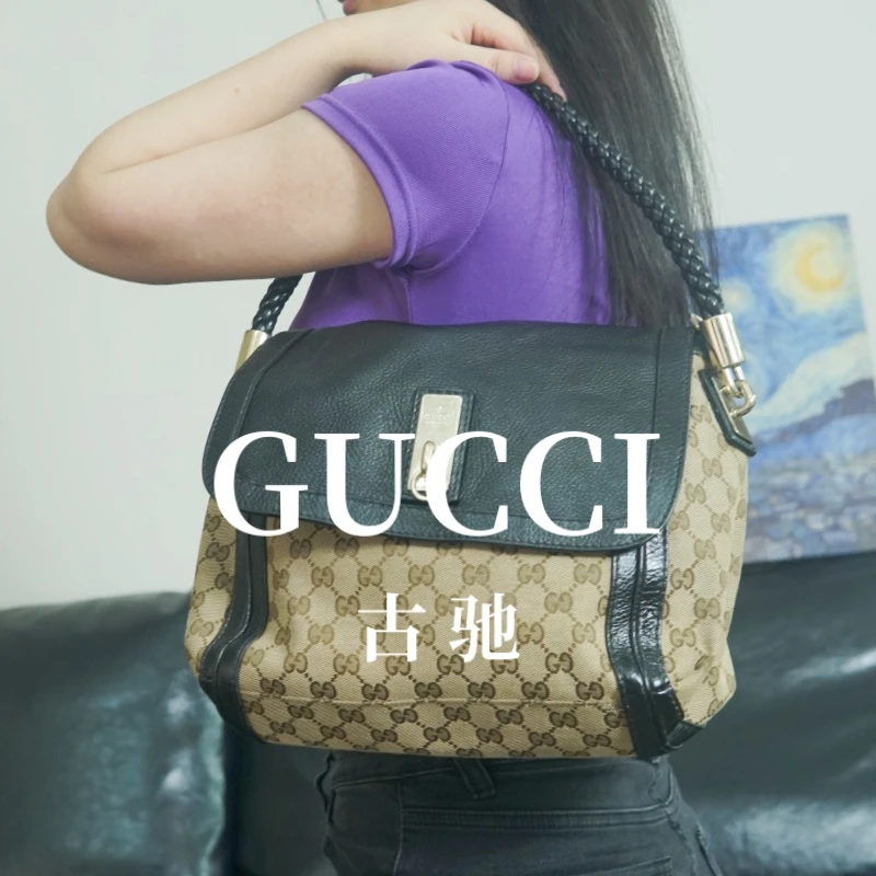 95新 GUCCI/古驰 翻盖老花单肩包/FYBB09603044/3044