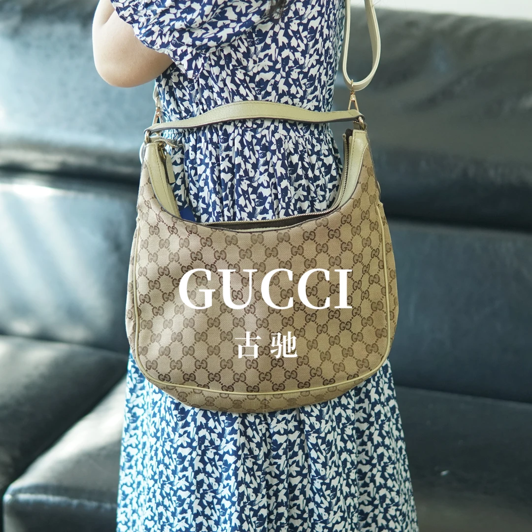 95新 GUCCI/古驰 老花牛角包/FYTC07728067/8067