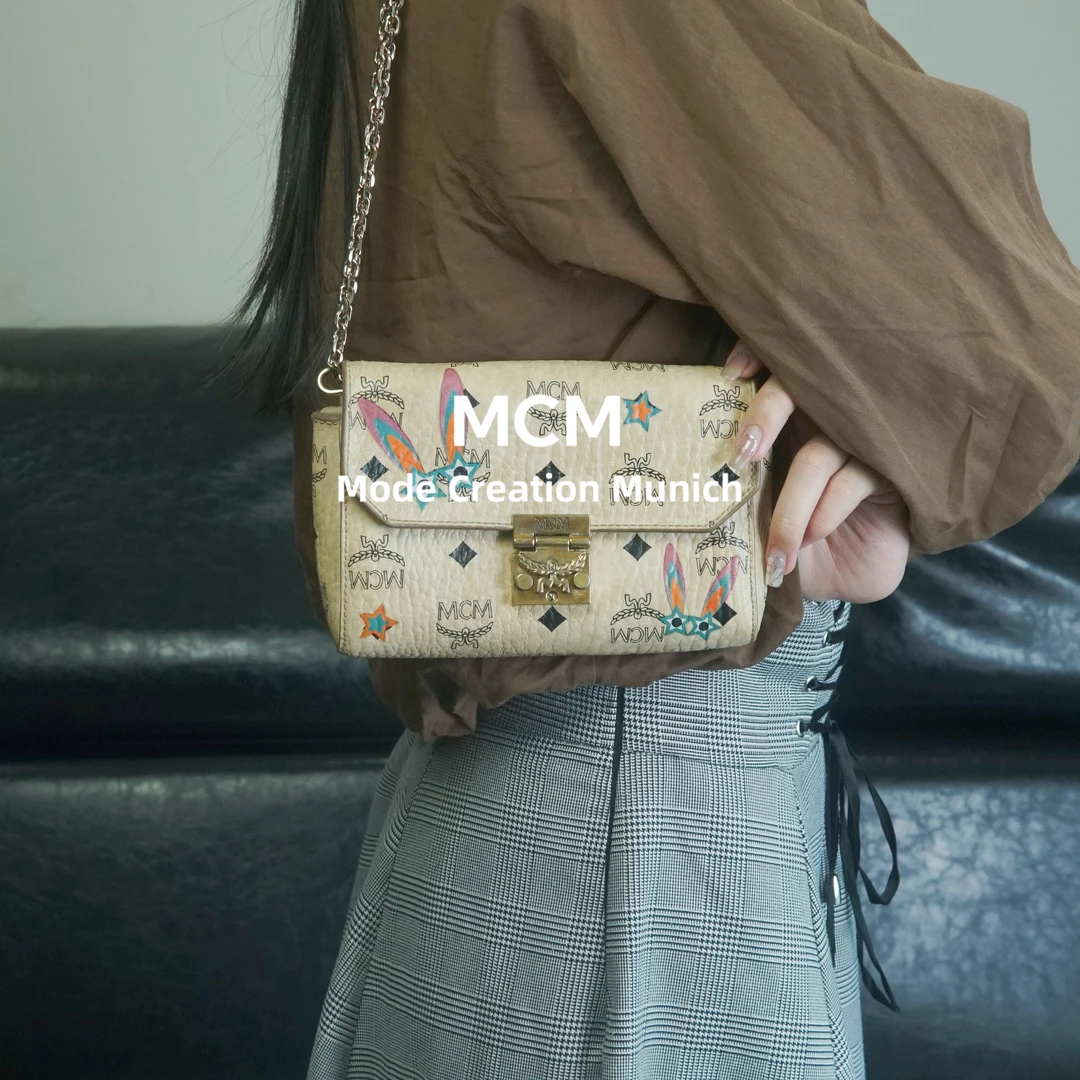 95新 MCM 链条小邮差包/TN07607005/7005