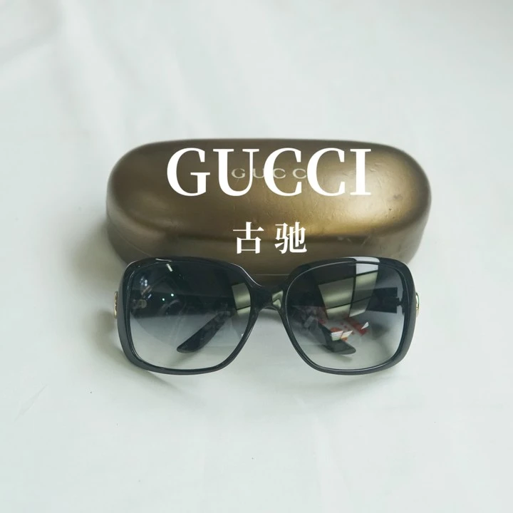 95新 GUCCI/古驰 黑框渐变眼镜/FYZM10423008/3008